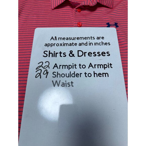 Under Armour HeatGear Loose Fit Striped Polo Shirt Men"s Size L - Picture 9 of 9